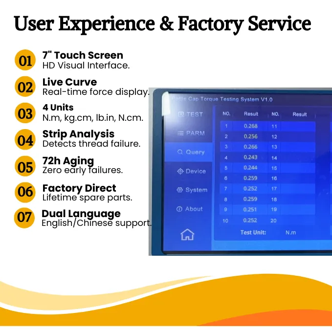 User operating the NLY-20A torque tester touch screen interface