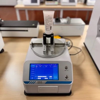 Measuring cap torque on cosmetic soft tubes without deformation
