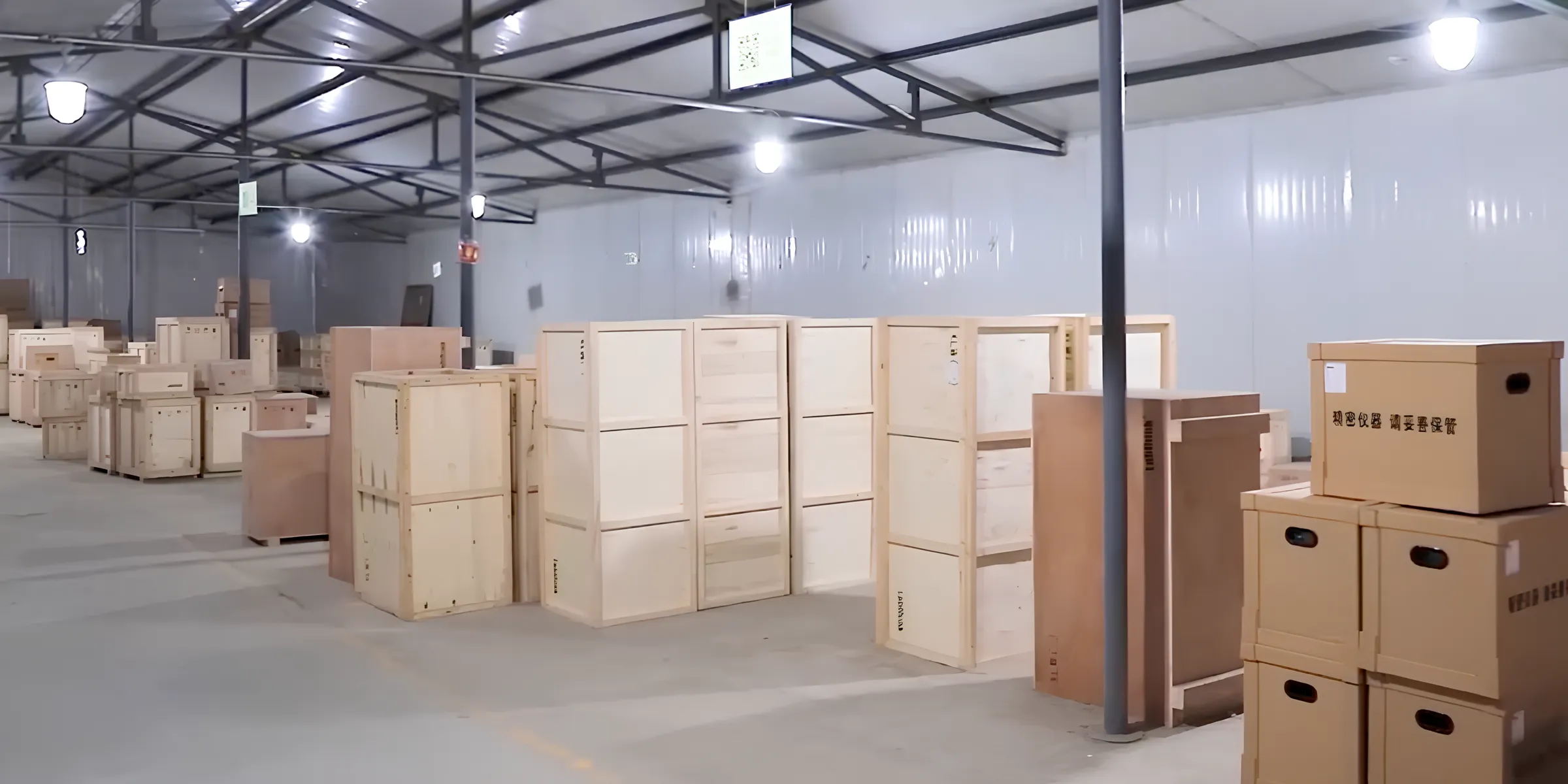 Warehouse shelves stocked with ready-to-ship torque testers